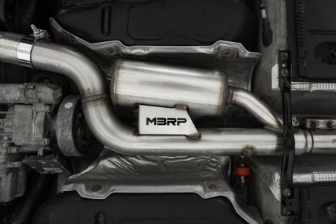 MBRP 17-19 VW Golf SportWagen/Alltrack 1.8T T304SS 3in Cat-Back 2.5in Dual Split Rear w/ SS Tips thumbnail 4