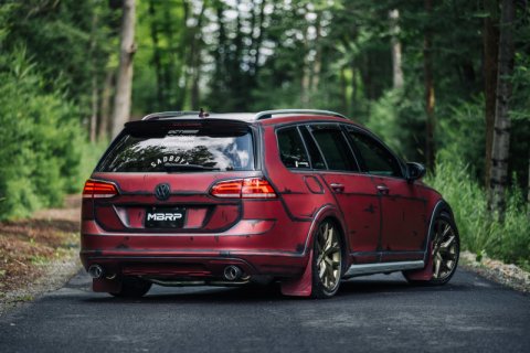 MBRP 17-19 VW Golf SportWagen/Alltrack 1.8T T304SS 3in Cat-Back 2.5in Dual Split Rear w/ SS Tips thumbnail 5