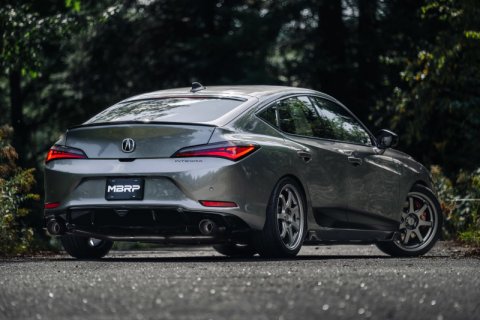 MBRP 22-24 Honda Civic SI 1.5L T304 SS 3in Cat-Back Exhaust 2.5in Dual Split Rear w/ CF Tips thumbnail 3