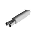 MBRP Universal 3in ID Inlet 2.5in ID Outlet 30.5in Chambered Aluminum Muffler (NO DROPSHIP) thumbnail 1