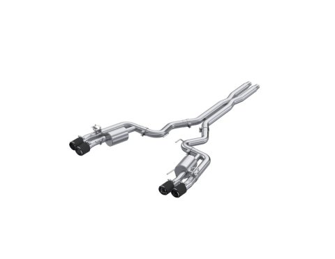 MBRP 2024+ For Mustang GT (S650) 3in Cat-Back Quad Tip - 4in Carbon Fiber Tips thumbnail 2