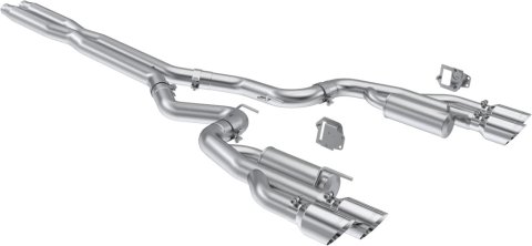 MBRP 2024+ Ford Mustang 5.0L T304 SS 3in Cat-Back Dual Split Exhaust w/ Quad Tips (Valve Delete) thumbnail 6