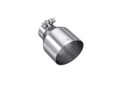 MBRP Universal Stainless Steel Tip 2.5in ID / 4.5in OD Out / 6.5in Length Angle Cut Single Wall thumbnail 1