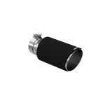 MBRP Universal Carbon Fiber Tip 6in OD/4in Inlet/12in L - Angle Cut Tip thumbnail 1