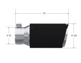 MBRP Universal Carbon Fiber Tip 6in OD/4in Inlet/12in L - Angle Cut Tip thumbnail 2