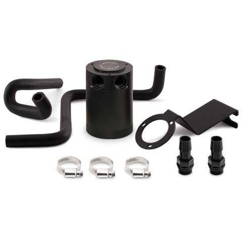 Mishimoto 2013+ Subaru BRZ / 2017+ Toyota 86 / 13-16 Scion FR-S Baffled Oil Catch Can Kit - Black thumbnail 2