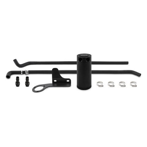 Mishimoto 07-13 Mazda Mazdaspeed3 Baffled Oil Catch Can Kit - Black (PCV Side) thumbnail 1