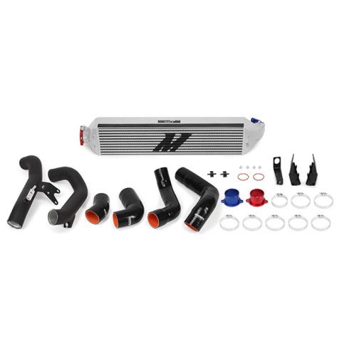Mishimoto 2016+ Honda Civic 1.5T / 2017+ Honda Civic Si Silver Intercooler Kit w/Black Pipes thumbnail 2