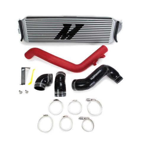 Mishimoto 2017+ Honda Civic Type R Intercooler Kit - Silver Intercooler Red Piping thumbnail 2