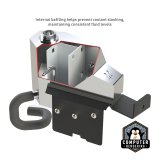 Mishimoto 08-10 Ford 6.4L Powerstroke Aluminum Degas Tank - Micro-Wrinkle Black thumbnail 6