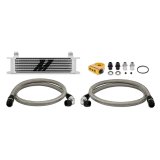Mishimoto Universal Thermostatic 10 Row Oil Cooler Kit - Silver thumbnail 1