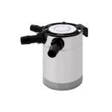 Mishimoto Compact Baffled Oil Catch Can - 3-Port - Polished thumbnail 1
