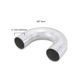 Mishimoto Universal Aluminum Intercooler Tubing 4in. OD - 180 Degree Bend thumbnail 3