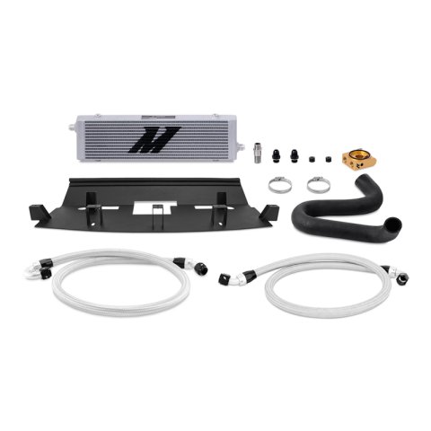 Mishimoto 2018+ Ford Mustang GT Thermostatic Oil Cooler Kit - Silver thumbnail 2