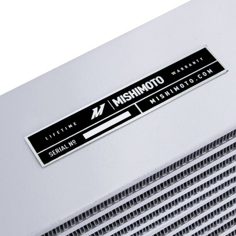 Mishimoto Heavy-Duty Oil Cooler - 17in. Same-Side Outlets - Silver thumbnail 3