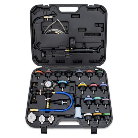 Mishimoto Cooling System Pressure Tester / Vacuum Purge Kit - 28pc thumbnail 1