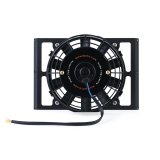 Mishimoto Universal 10in. Heavy-Duty Oil Cooler Fan Shroud - Micro Wrinkle Black thumbnail 1