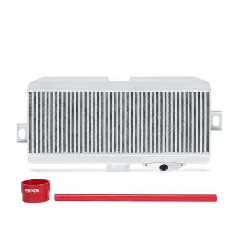 Mishimoto Subaru 08-15 WRX STi Top-Mount Intercooler Kit - Powder Coated Silver & Red Hoses thumbnail 5
