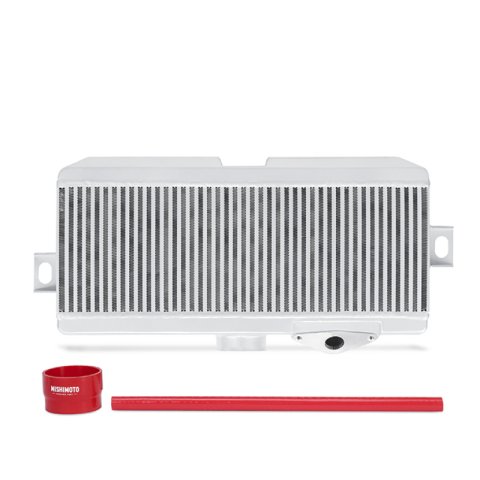 Mishimoto Subaru 08-15 WRX STi Top-Mount Intercooler Kit - Powder Coated Silver & Red Hoses thumbnail 7