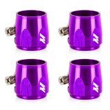 Mishimoto Aluminum -12AN Hex Finishers - Purple thumbnail 1