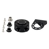 Mishimoto M22 x 1.5 - Remote Oil Filter Mount - Black thumbnail 2
