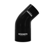 Mishimoto Silicone Reducer Coupler 45 Degree 3in to 3.5in - Black thumbnail 1