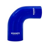 Mishimoto Silicone Reducer Coupler 90 Degree 2.5in to 4in - Blue thumbnail 1
