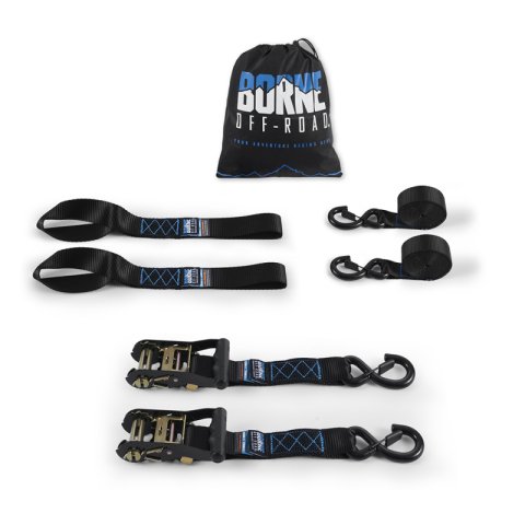 Borne Off-Road Heavy-Duty Ratchet Tie-Down Kit (2-Pack) - Black thumbnail 8