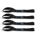 Borne Off-Road Soft Loop Tie-Down Straps (4-Pack) Black thumbnail 4