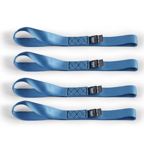 Borne Off-Road Soft Loop Tie-Down Straps (4-Pack) Blue thumbnail 1