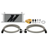 Mishimoto Universal Thermostatic Oil Cooler Kit 16-Row Silver thumbnail 1