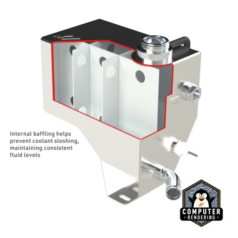 Mishimoto 01-07 Chevy/GMC 6.6L Duramax Degas Tank - Black thumbnail 7
