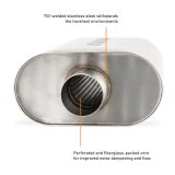 Mishimoto Universal Muffler with 2.5in Center Inlet/Outlet - Brushed thumbnail 4