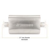 Mishimoto Universal Muffler with 2.5in Center Inlet/Outlet - Brushed thumbnail 7