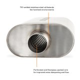 Mishimoto Universal Muffler with 2.5in Center Inlet/Outlet - Brushed thumbnail 8