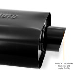 Mishimoto Muffler with 2.5in Center Inlet/Outlet - Angled Tip - Black thumbnail 4