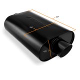 Mishimoto Muffler with 2.5in Center Inlet/Outlet - Angled Tip - Black thumbnail 9