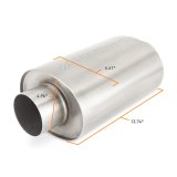 Mishimoto Universal Resonator with 3in Inlet/Outlet - Brushed thumbnail 7