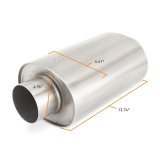 Mishimoto Universal Resonator with 3in Inlet/Outlet - Brushed thumbnail 8