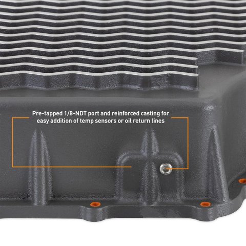 Mishimoto 2011+ Powerstroke 6R140 Transmission Pan - Cast - GR thumbnail 1