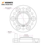 Mishimoto Wheel Spacers - 5x114.3 - 66.1 - 25 - M12 - Black thumbnail 8
