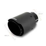 Mishimoto Carbon Fiber Muffler Tip 2.5in Inlet 3.5in Outlet Black thumbnail 4