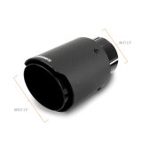 Mishimoto Carbon Fiber Muffler Tip 2.5in Inlet 3.5in Outlet Black thumbnail 6