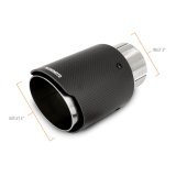 Mishimoto Carbon Fiber Muffler Tip 3in Inlet 4in Outlet Polished thumbnail 2