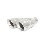 Mishimoto Universal Steel Muffler Tip 2.5in Inlet Dual Y Polished thumbnail 3