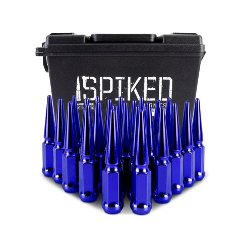 Mishimoto Mishimoto Steel Spiked Lug Nuts M12 x 1.5 24pc Set Blue thumbnail 3