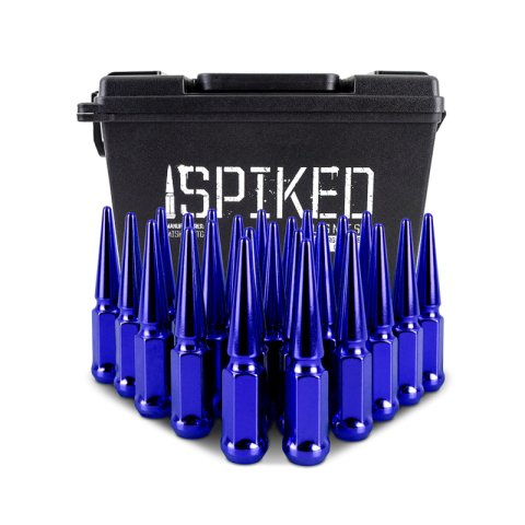 Mishimoto Mishimoto Steel Spiked Lug Nuts M12 x 1.5 24pc Set Blue thumbnail 8