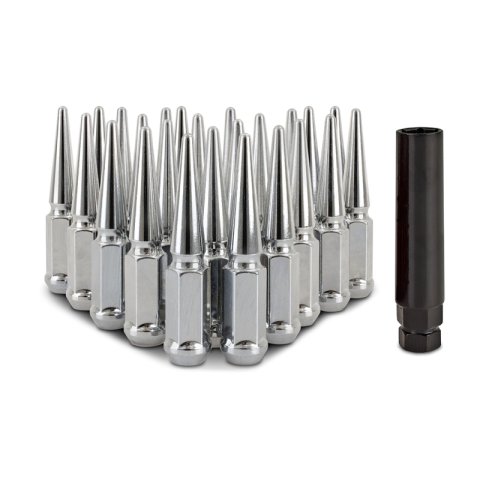 Mishimoto Mishimoto Steel Spiked Lug Nuts M12 x 1.5 24pc Set Chrome thumbnail 1