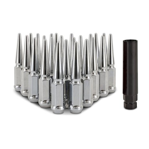 Mishimoto Mishimoto Steel Spiked Lug Nuts M12 x 1.5 24pc Set Chrome thumbnail 2