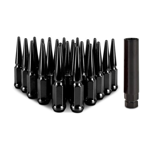 Mishimoto Mishimoto Steel Spiked Lug Nuts M14 x 1.5 24pc Set Black thumbnail 1